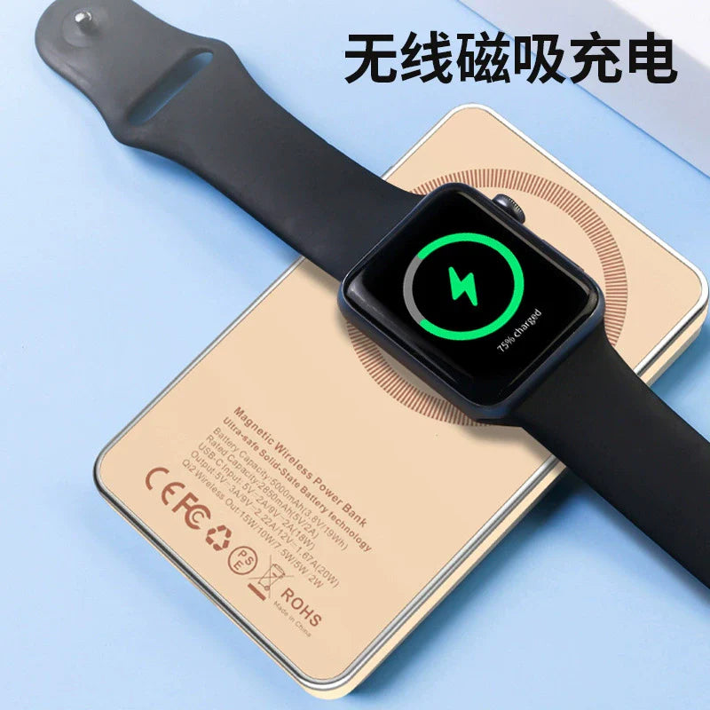 In stock | Qi2 3-in-1 Magnetic Wireless Power Bank 5000mAh for Apple Fast Charge