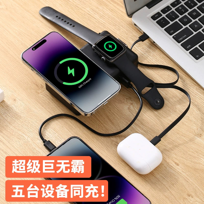 65W氮化镓qi2磁吸款充电宝20000毫安六合一笔记本快充移动电源 65W gallium nitride qi2 magnetic power bank 20000 mAh six-in-one laptop fast charging mobile power bank