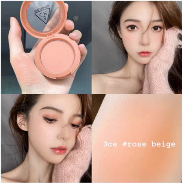 現貨|3CE Mood Recipe Face Blush 柔霧單色胭脂 - Rose Beige