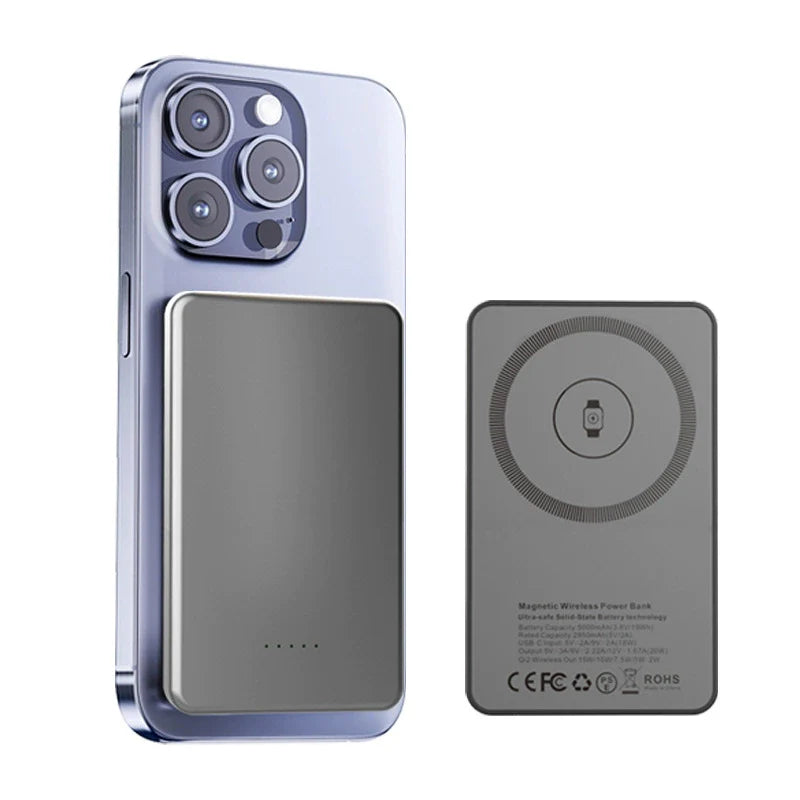 In stock | Qi2 3-in-1 Magnetic Wireless Power Bank 5000mAh for Apple Fast Charge