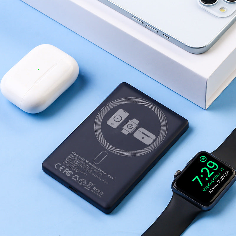 In stock | Ultra-thin 3-in-1 Wireless Power Bank for Phone, Watch & Earbuds MagSafe