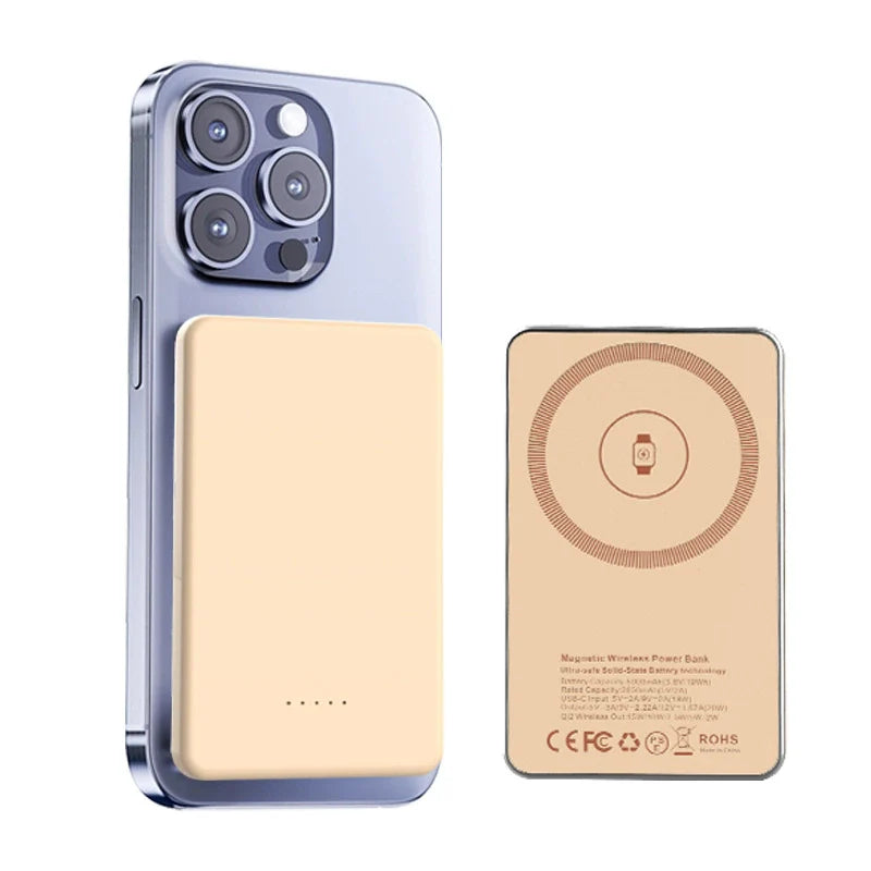In stock | Qi2 3-in-1 Magnetic Wireless Power Bank 5000mAh for Apple Fast Charge