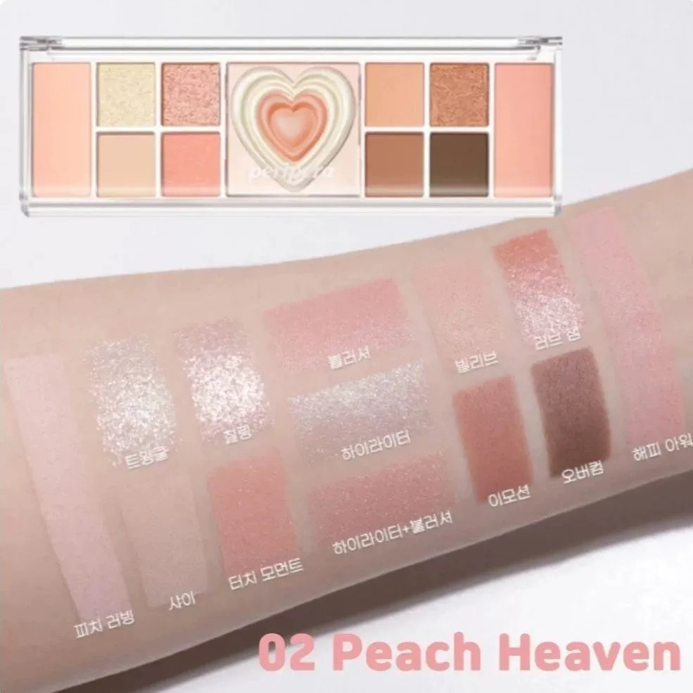 韩国Peripera菲丽菲拉爱心眼影盘腮红高光持久不脱妆高颜值正品