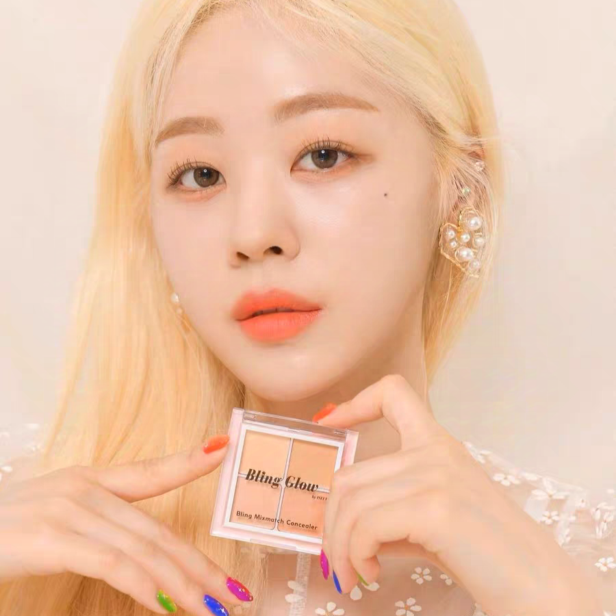韩国bling glow四色遮瑕超级水润持久覆盖黑眼圈痘印化妆师推荐