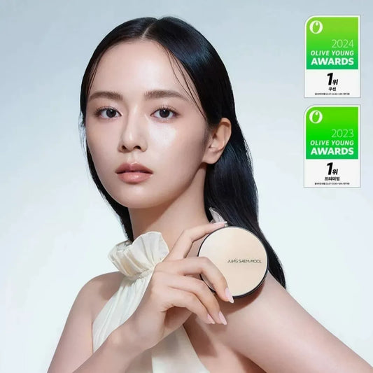 韩国Jungsaemmool郑瑄茉气垫持久遮瑕裸肤不脱妆自然亮泽防晒正品