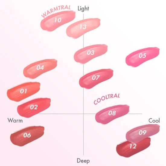 现货|AMUSE X 張員瑛 Dew Tint 長效水光高保濕純素花瓣露水唇釉