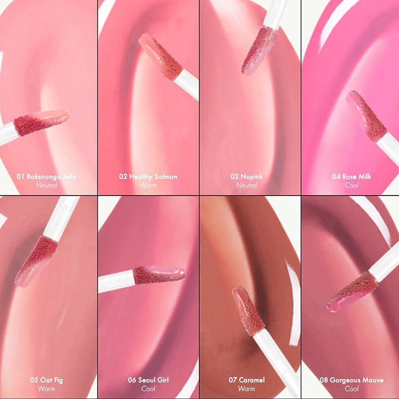 In stock | Amuse Jel-Fit Tint 12-hour long-lasting jelly lip glaze