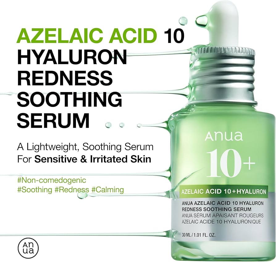 In stock|ANUA Azelaic Acid 10 Hyaluron Redness Soothing Serum 10% salicylic acid and hyaluronic acid soothing and anti-redness essence 30ml