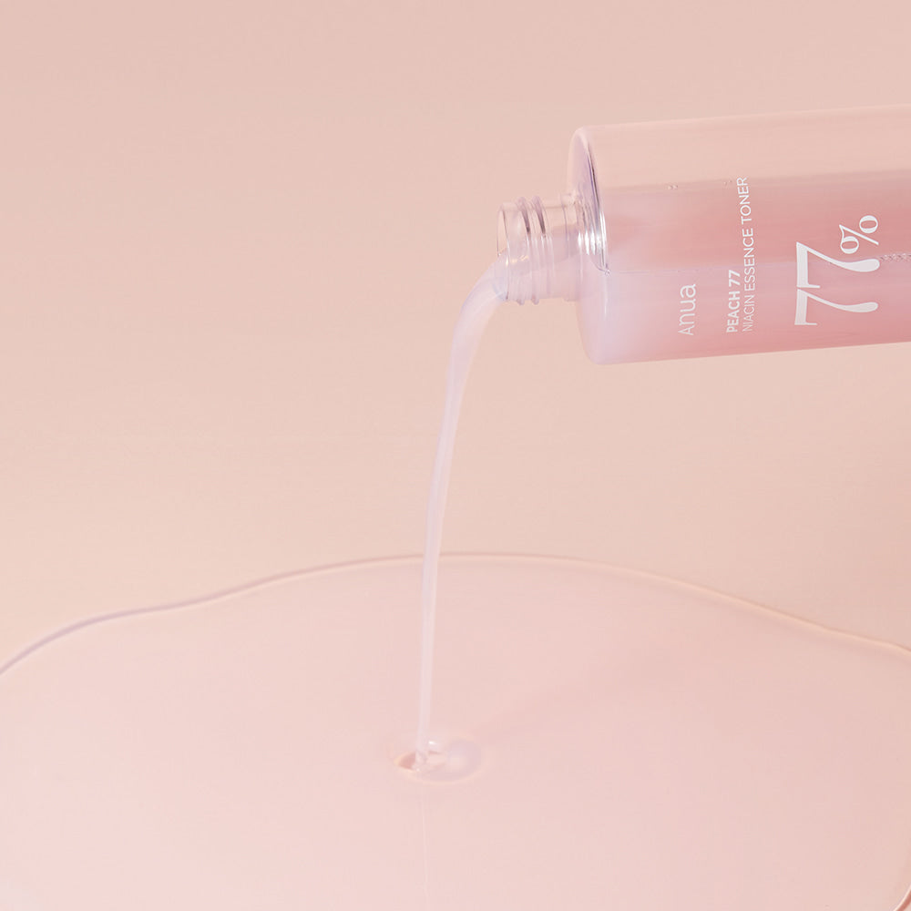 In stock|ANUA Peach 77% Naicin Essence Toner Moisturizing, Brightening, Vitality, Peach Blossom Essence Toner – 250ml