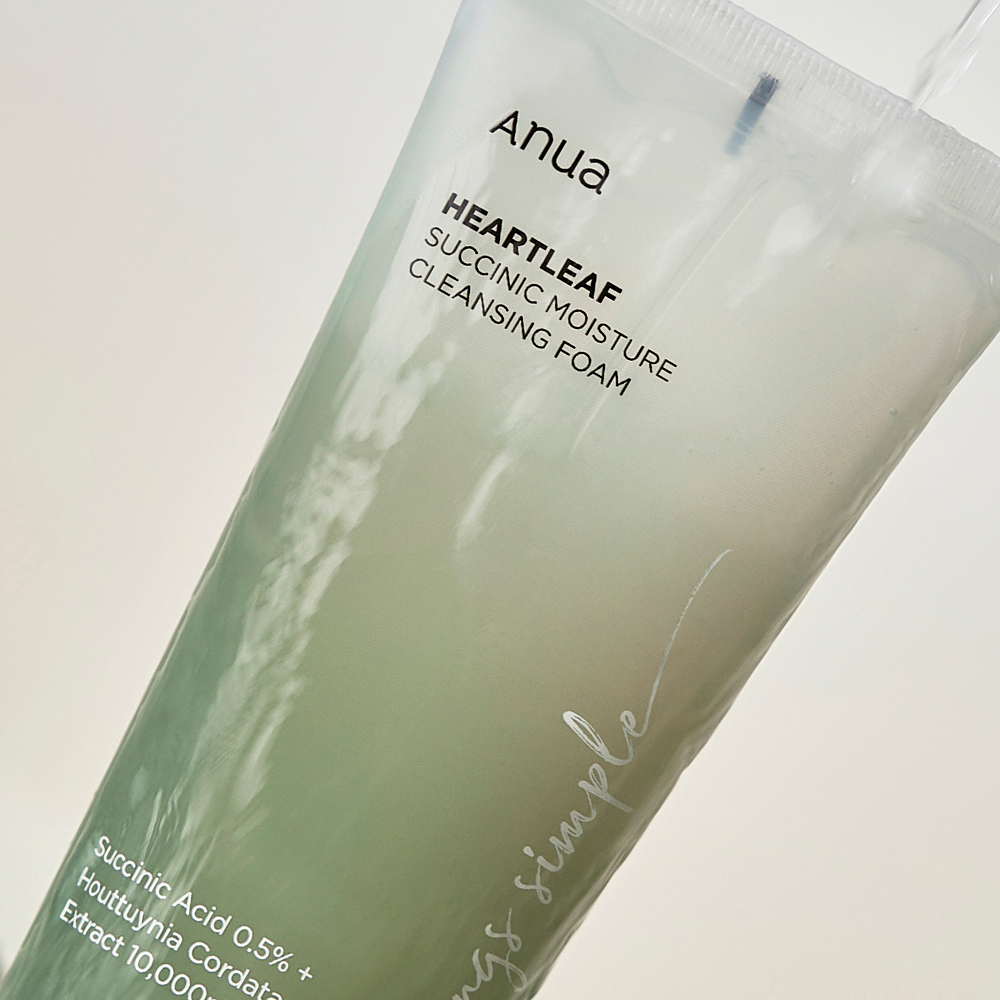In stock|ANUA Heartleaf Succinic Moisture Cleansing Foam Houttuynia cordata succinic acid moisturizing exfoliating weak acid cleansing gel – 150ml