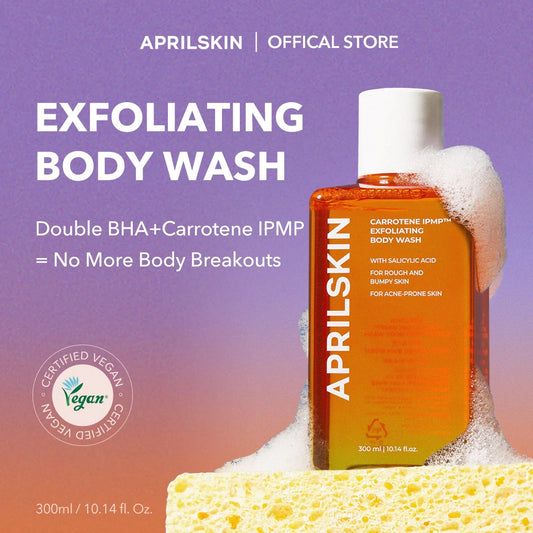 現貨|April Skin Carrotene IPMP Exfoliating Body Wash 胡蘿蔔IPMP祛背痘去角質嫩膚沐浴乳300ml