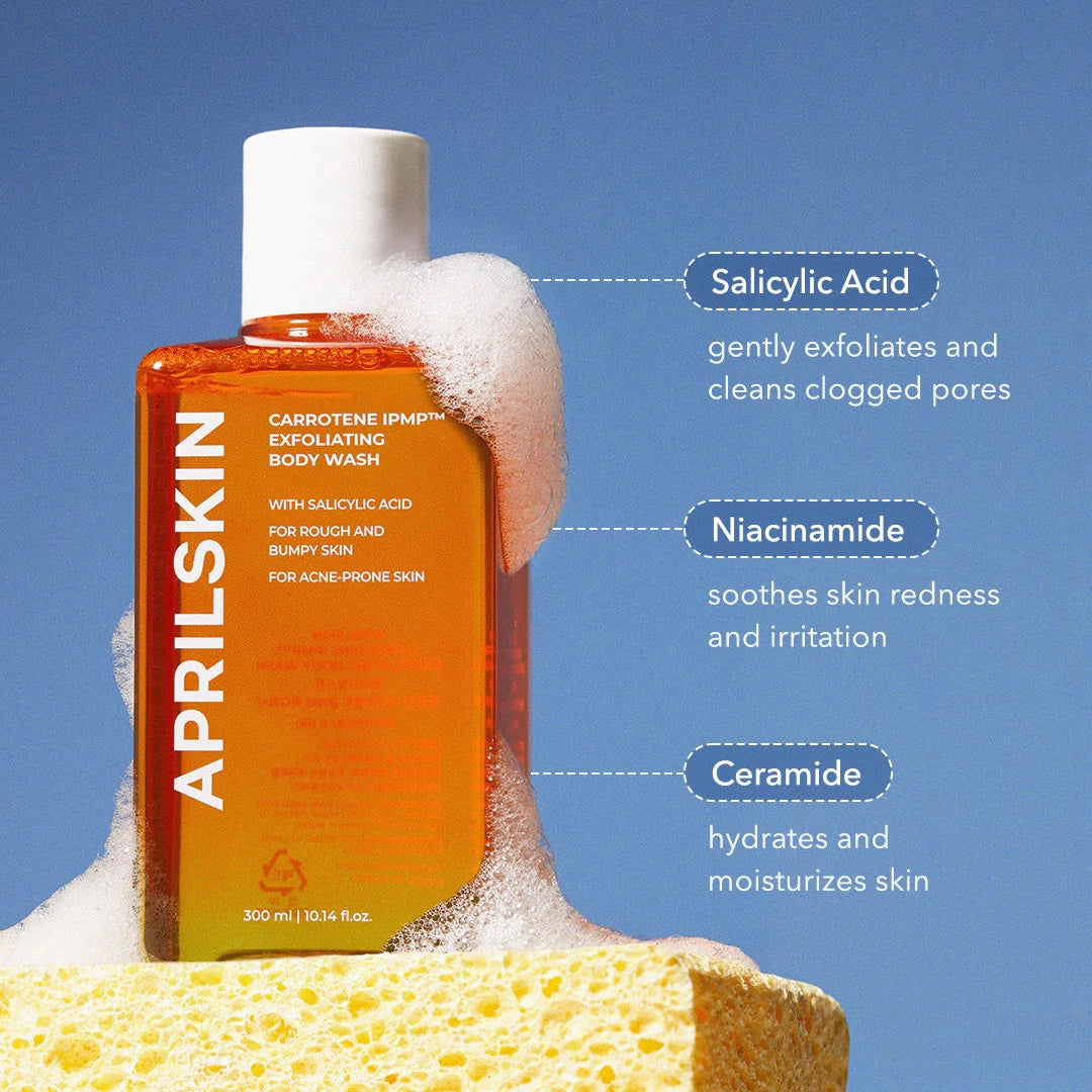 現貨|April Skin Carrotene IPMP Exfoliating Body Wash 胡蘿蔔IPMP祛背痘去角質嫩膚沐浴乳300ml