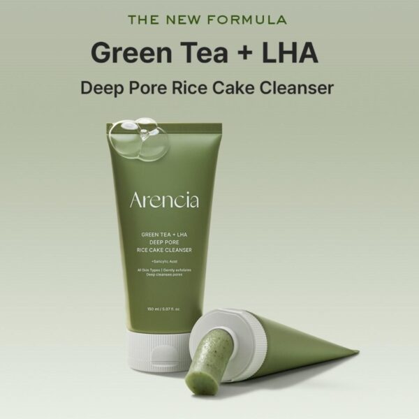 In stock|Arencia Fresh Green Tea + LHA Deep Pore Rice Cake Cleanser 150g Green Tea LHA Deep Pore Cleanser 150g