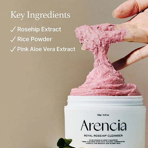 In stock|Arencia Fresh Royal Rosehip Cleanser 120g Fresh Rosehip Whitening Moisturizing Makeup Remover Cleanser 120g