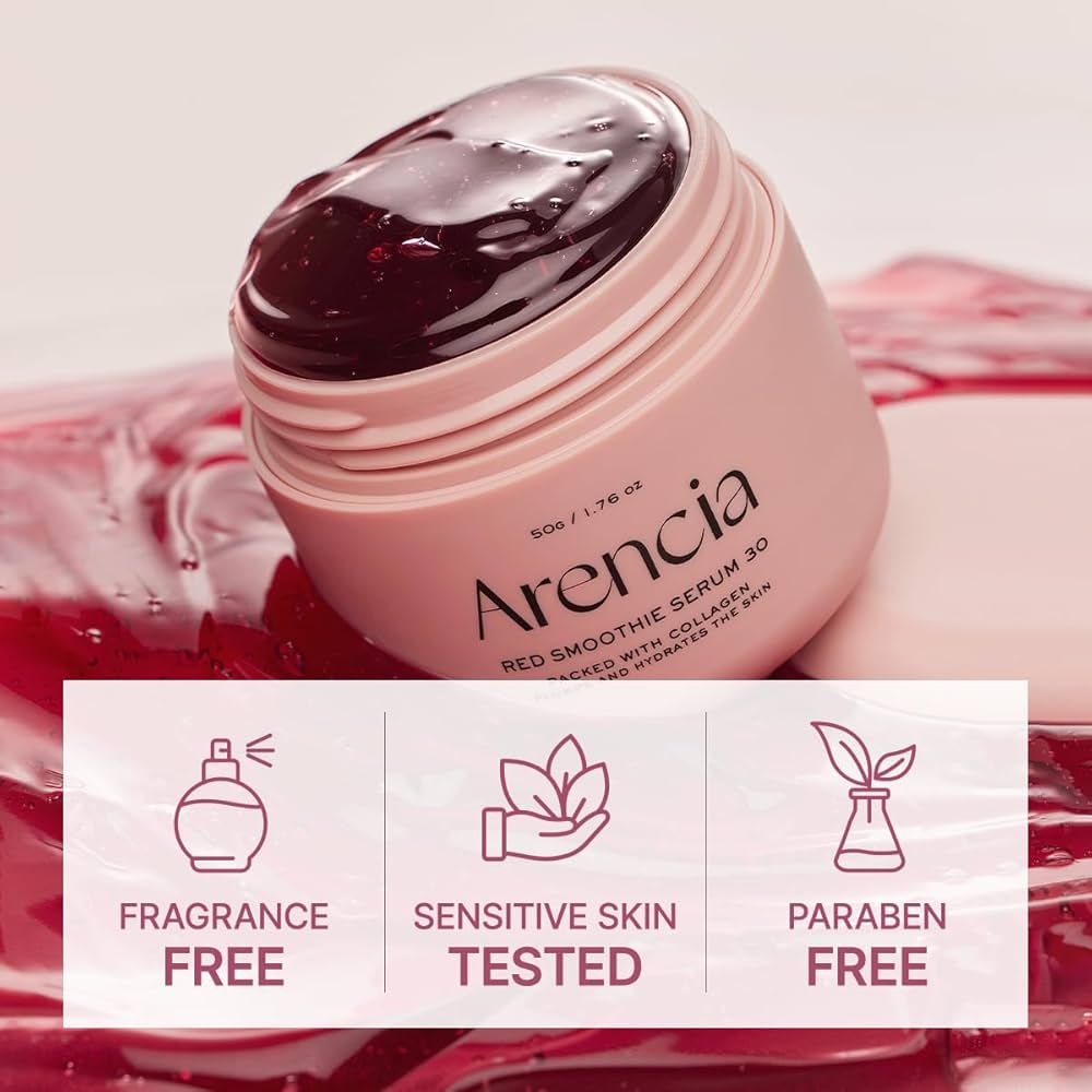 In stock|Arencia Red Smoothie Serum 30 50g Collagen Pore-tightening Serum 50g