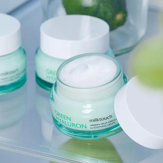 现货|Happyrim X Milk Touch Hedera Helix Green Hyaluron 6sec Moisture Cream 洋常春藤玻尿酸6秒補水降溫面霜 – 50ml