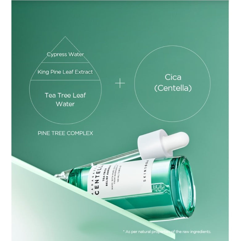 現貨|SKIN1004 馬達加斯加積雪草茶樹控油調理精華 Tea-Trica Relief Ampoule 100ml