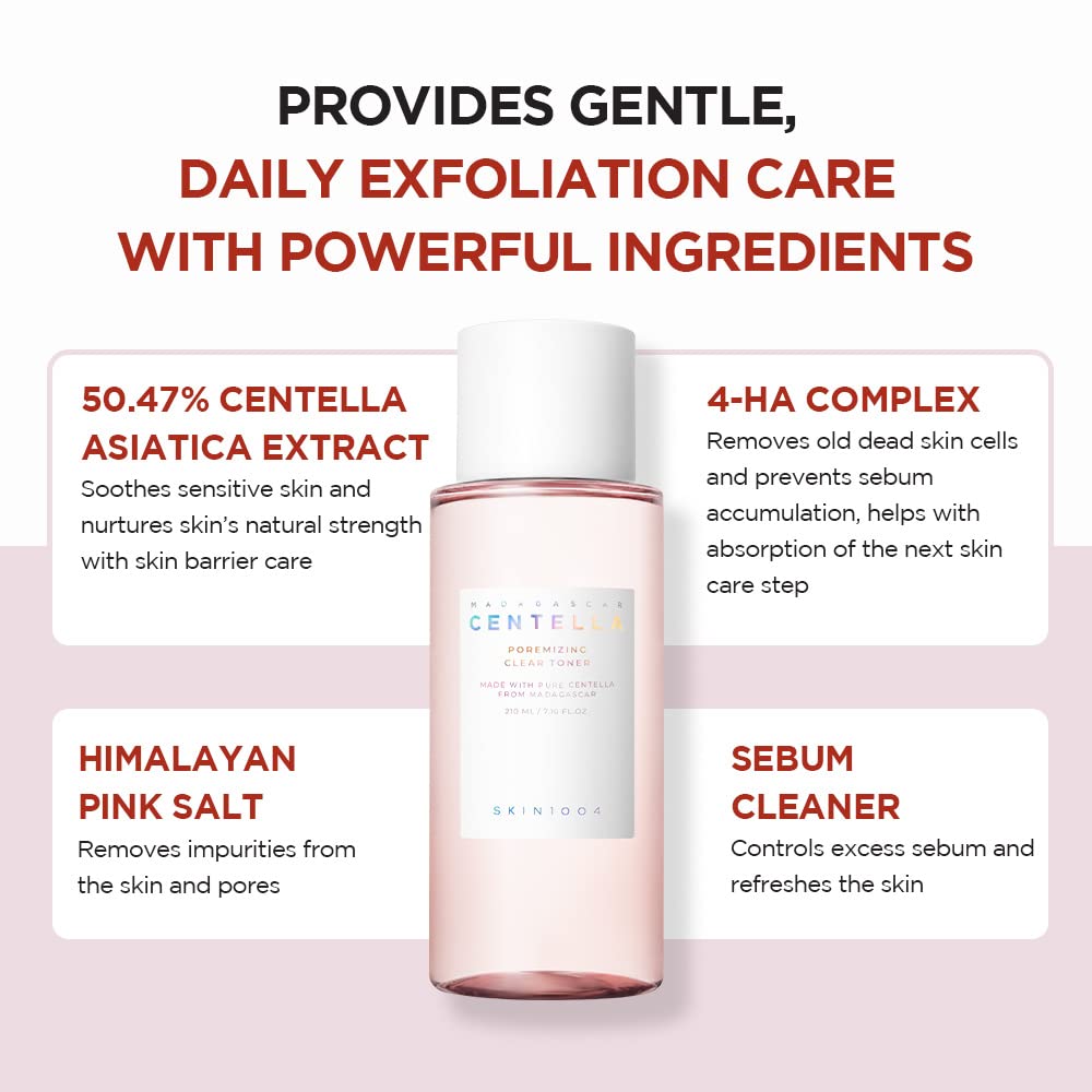 現貨|SKIN1004 馬達加斯加積雪草粉鹽緊緻毛孔爽膚水 Madagascar Centella Poremizing Clear Toner 210ml