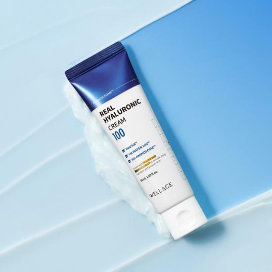 現貨|Wellage 藍色玻尿酸100面霜 Real Hyaluronic Cream 100 80ml