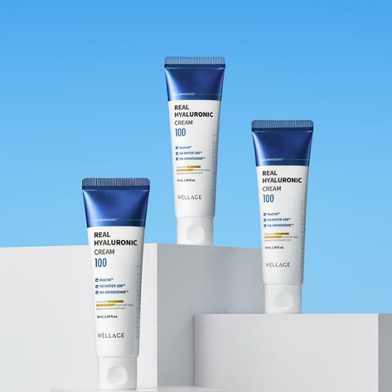 現貨|Wellage 藍色玻尿酸100面霜 Real Hyaluronic Cream 100 80ml