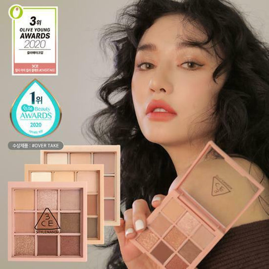 In stock｜3CE Mood Recipe Multi Eye Color Palette 9-color eyeshadow palette - Overtake 