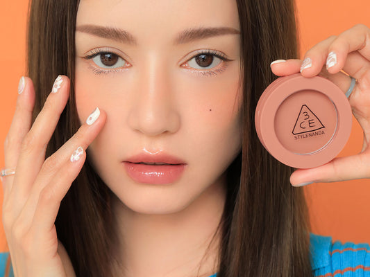 In stock | 3CE Mood Recipe Face Blush Soft Matte Monochrome Rouge - Rose Beige