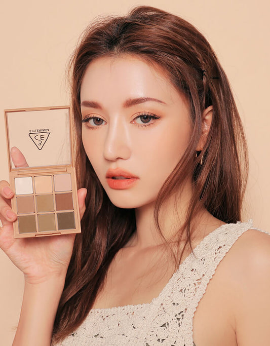 In stock｜3CE Mood Recipe Multi Eye Color Palette 9-color matte eyeshadow palette - Smoother 
