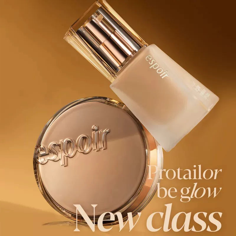 韩国Espoir艾丝珀金盖盈润光彩粉底液水润持久遮瑕提亮奶油肌正品