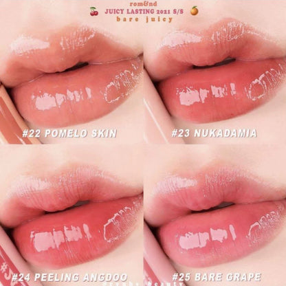 韩国Romand西柚果汁水光唇釉镜面保湿滋润持久不掉色甜美百搭正品