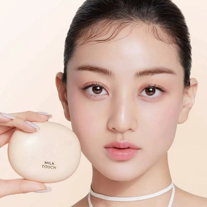 韩国MilkTouch雾面半哑光定妆气垫轻薄控油持久遮瑕提亮肤色正品