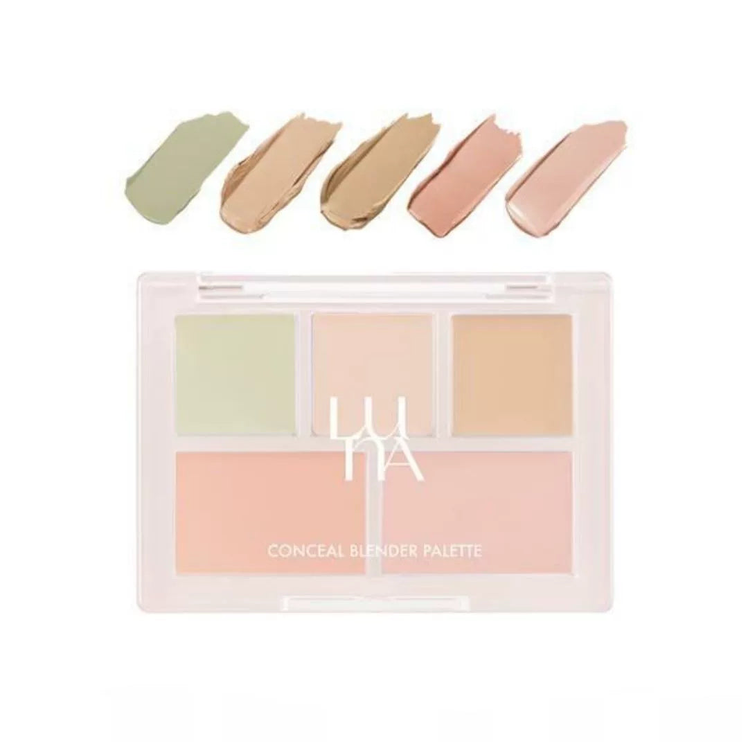 Luna露娜清潭洞五色遮瑕盘修容遮盖痘印黑眼圈高光提亮肤色正品