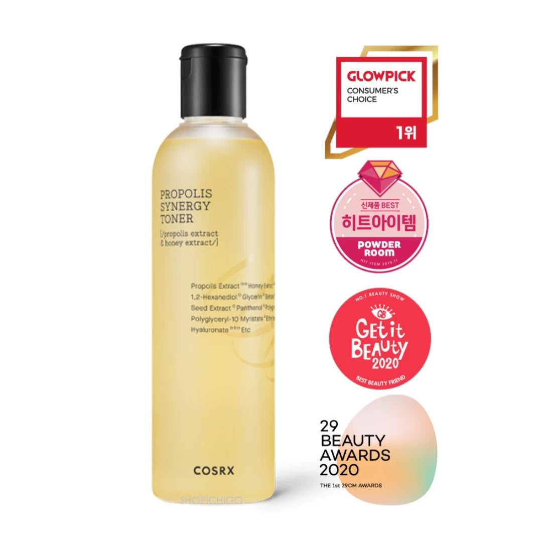韩国COSRX蜂胶爽肤水补水保湿润泽滋养提亮细腻零毛孔280ml正品