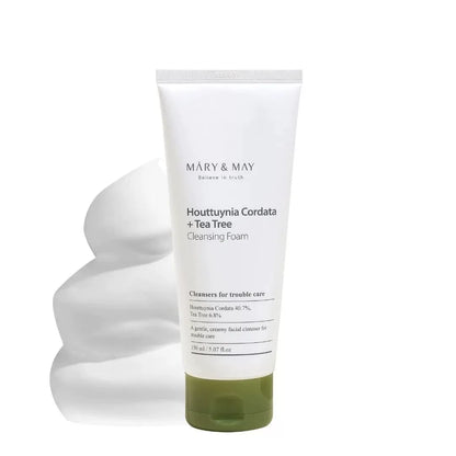 韩国Marynmay媄茵雅鱼腥草茶树洗面奶深层清洁祛痘舒缓敏感肌正品