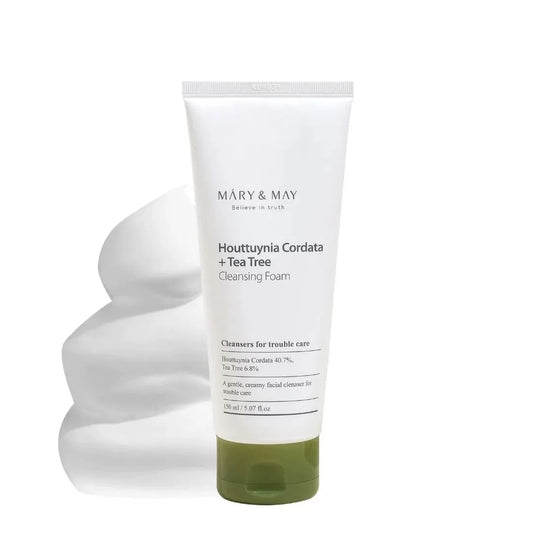 韩国Marynmay媄茵雅鱼腥草茶树洗面奶深层清洁祛痘舒缓敏感肌正品