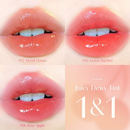 韩国Dasique代曦可果汁水光镜面唇釉清透持久保湿水润玻璃唇正品