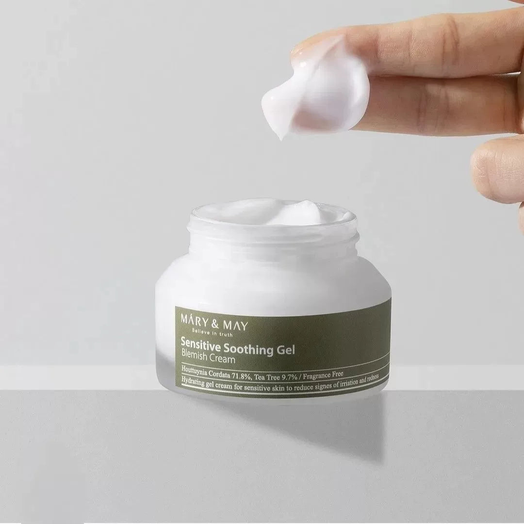 韩国Marynmay媄茵雅鱼腥草茶树舒缓面霜清爽保湿滋润敏感痘肌正品