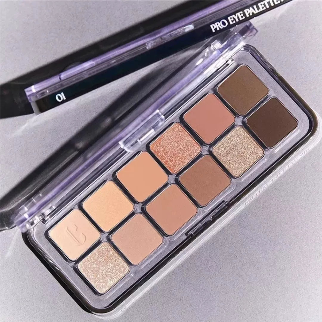 韩国CLIO珂莱欧安宥真12色眼影盘水泥盘哑光珠光消肿提亮显色正品