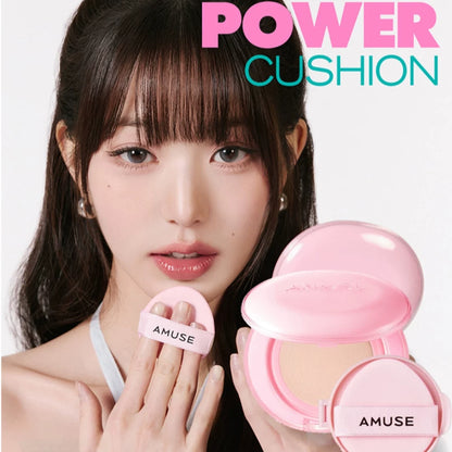 韩国Amuse张元英同款24小时持久果冻气垫小粉盒半水光奶油肌正品