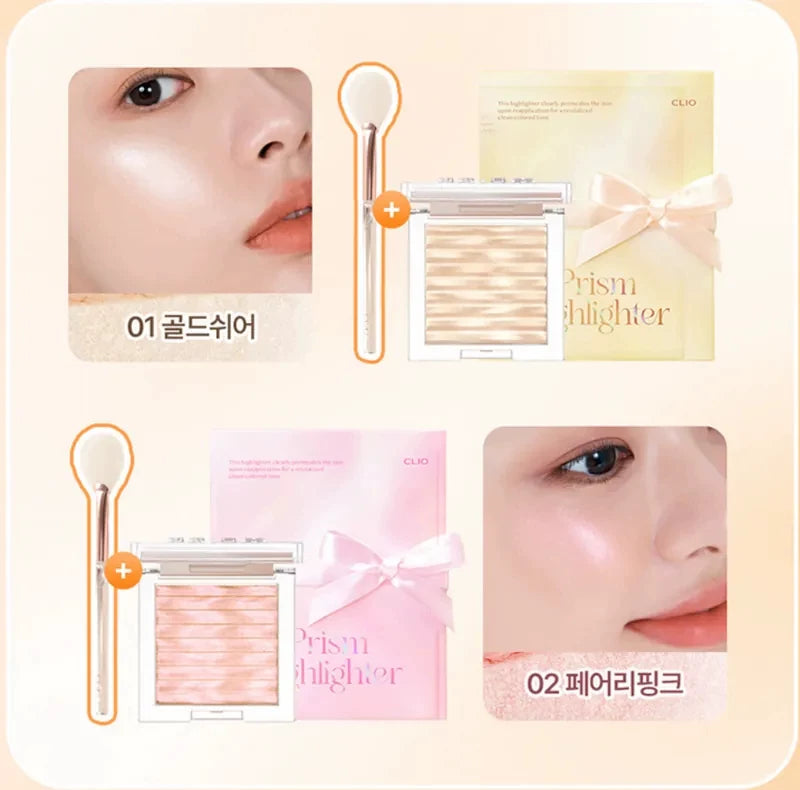 韩国Clio珂莱欧钻石高光提亮立体修容平替生姜香槟粉水光肌正品