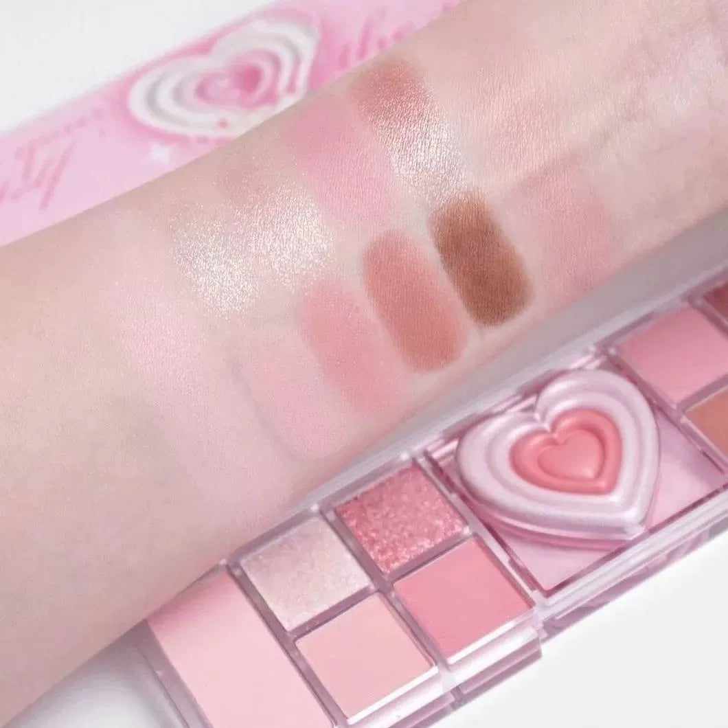 韩国Peripera菲丽菲拉爱心眼影盘腮红高光持久不脱妆高颜值正品