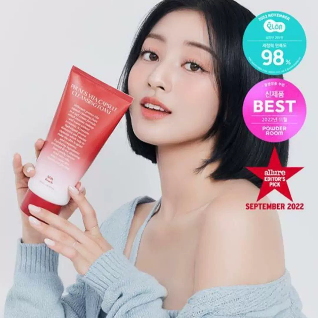 韩国Milktouch西洋李维他命膠囊洗面奶深层清洁收毛孔300ml正品