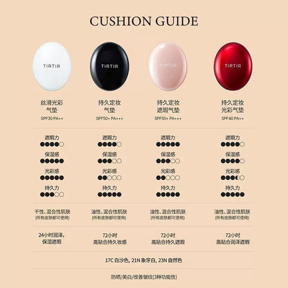 韩国Tirtir红色光采定妆气垫持久遮瑕提亮防晒不脱妆敏感肌正品