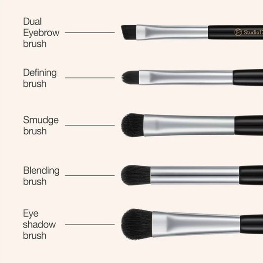 韩国Studio17五支眼部化妆刷套装眼影眼线睫毛刷卧蚕细节晕染正品