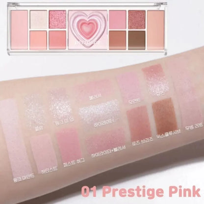 韩国Peripera菲丽菲拉爱心眼影盘腮红高光持久不脱妆高颜值正品