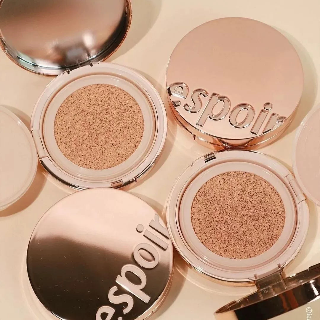 韩国Espoir艾丝珀金盖气垫轻薄哑光持久遮瑕水润不脱妆奶油肌正品