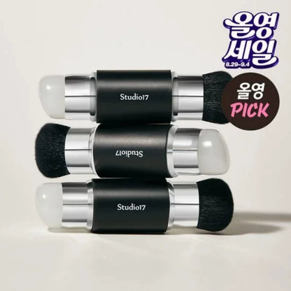 韩国Studio17新品双头腮红刷硅胶刷膏状/粉妆结合多用便捷式正品