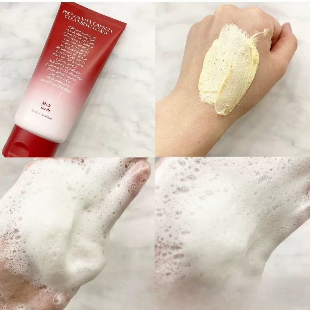 韩国Milktouch西洋李维他命膠囊洗面奶深层清洁收毛孔300ml正品