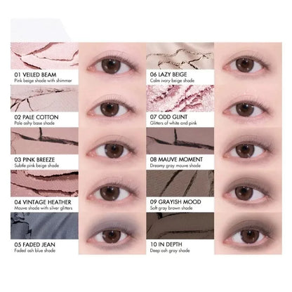 韩国Romand柔魅得花园系列十色眼影盘消肿持久易上色不飞粉正品