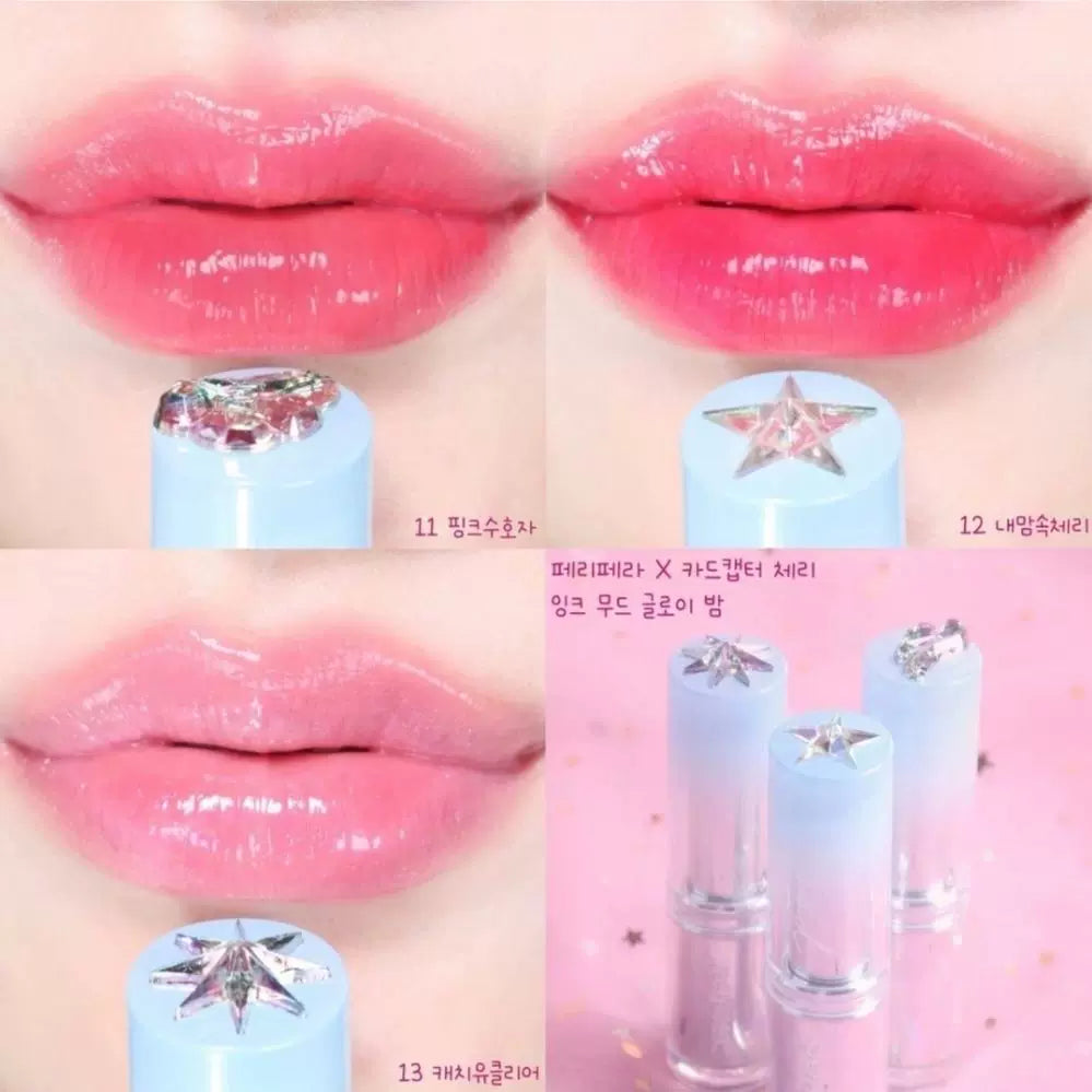 韩国新品Peripera菲丽菲拉百变小樱限定口红水光持久保湿细闪正品