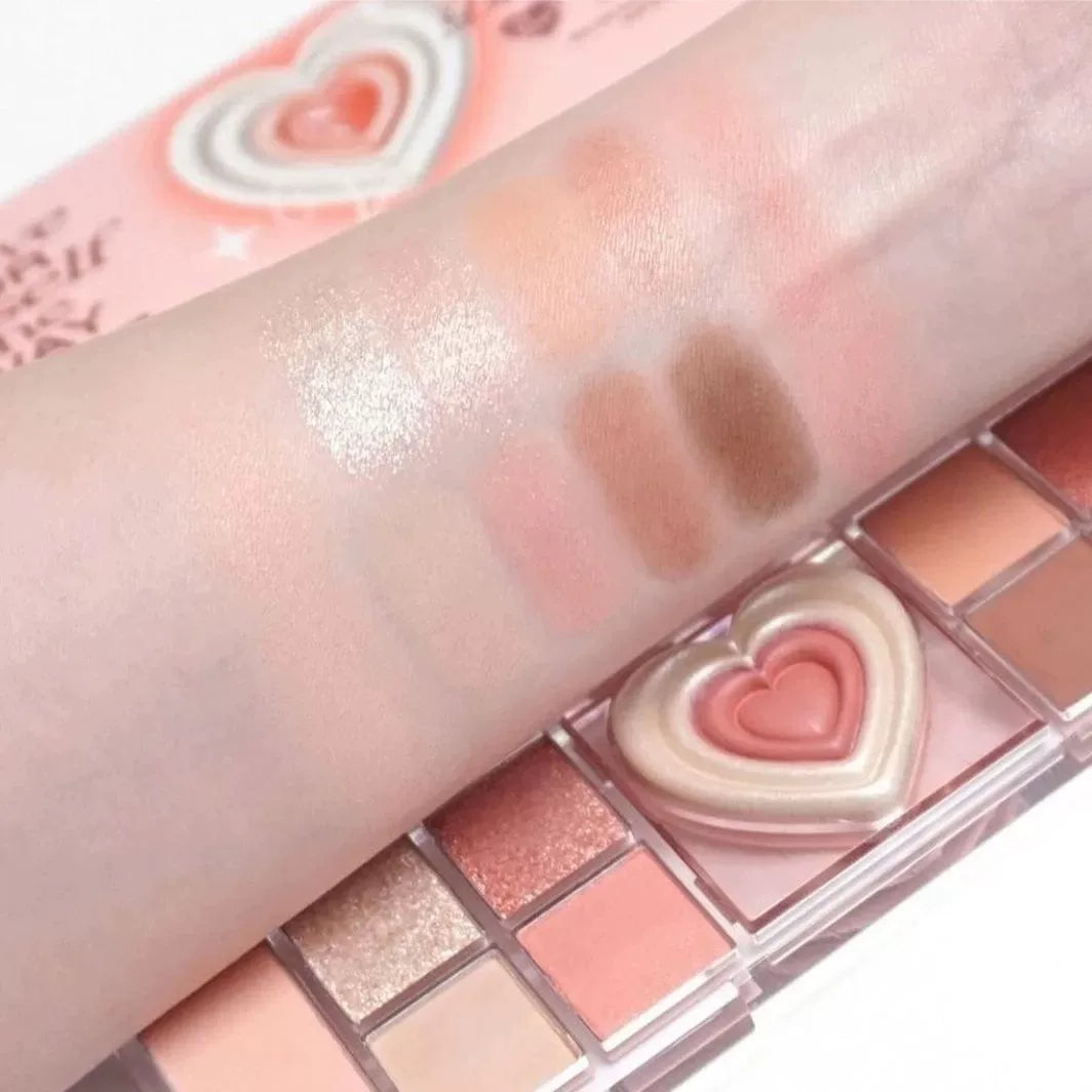 韩国Peripera菲丽菲拉爱心眼影盘腮红高光持久不脱妆高颜值正品